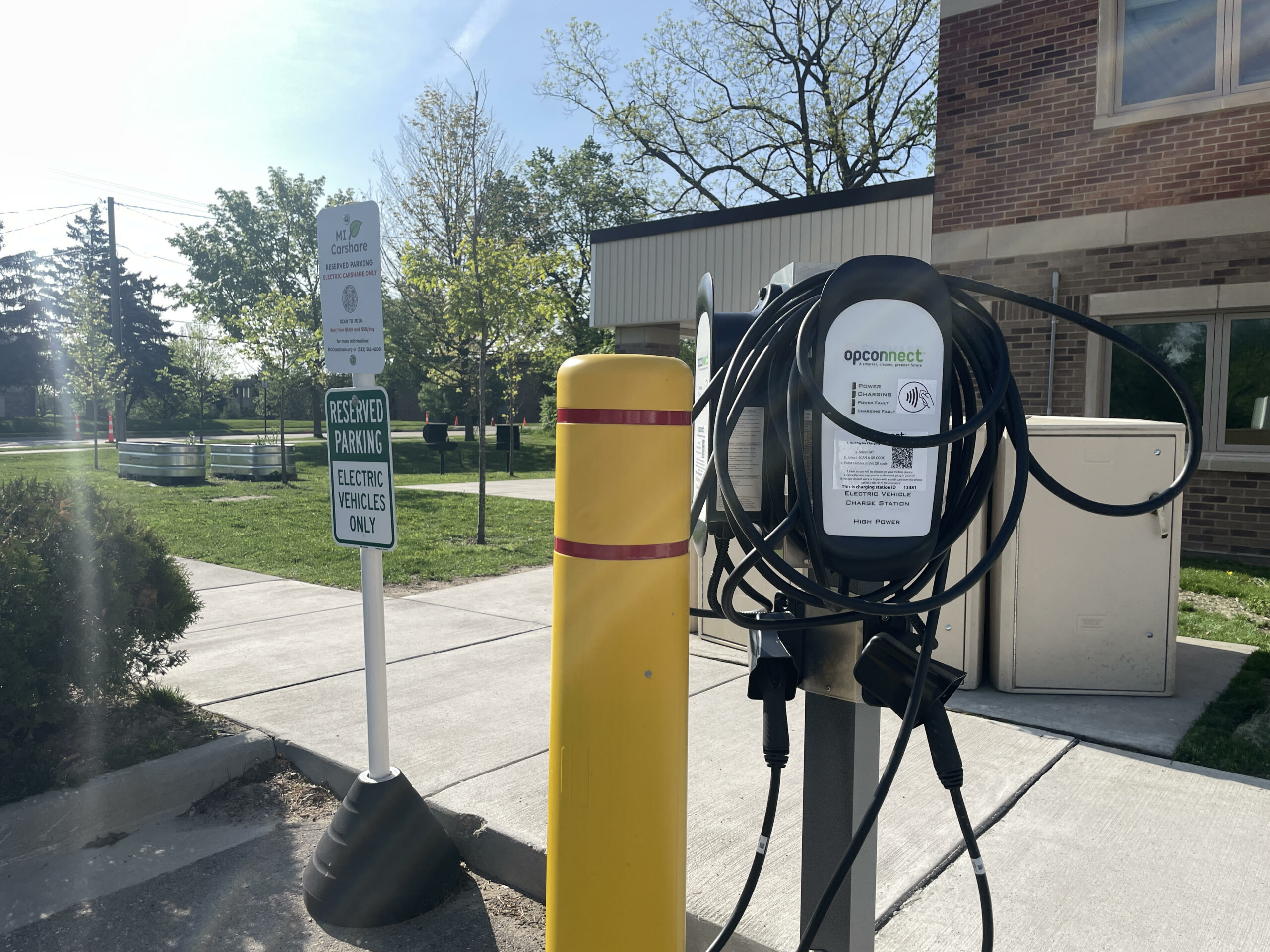 An EV charger at Carrot Way